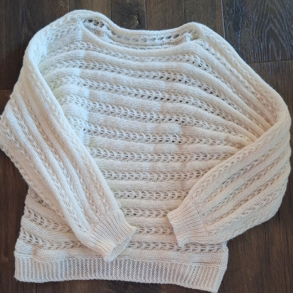 NWOT SHEIN Curve Women's Cream Knit Long Sleeve Sweater in 1XL